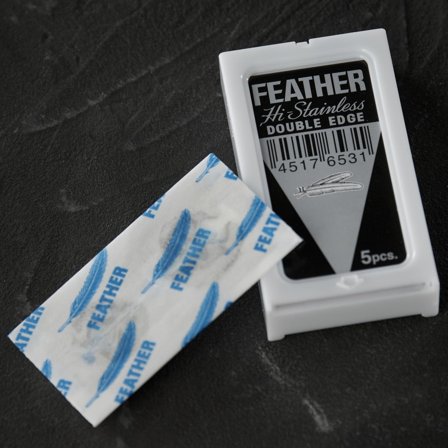 Cuchillas de afeitar Feather lote de 5 para hombres - Maquinillas de afeitar clásicas