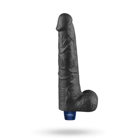 Rechargeable Vibrating Dildo Black 27,2 cm - Vuxen.dk: For hende