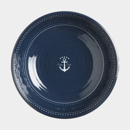 Piatti fondi in melamina Marine Business Sailor Soul, antiscivolo, blu, 22 cm, confezione da 6