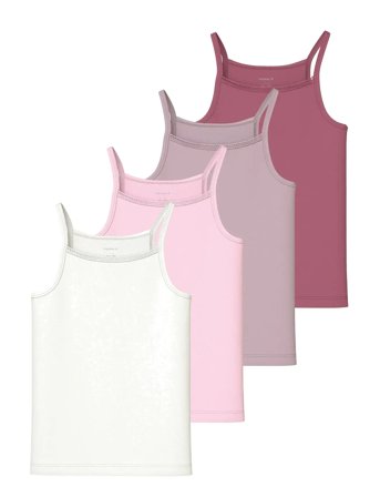name it Nkfstrap Top 4P Solid Noos - Pink - 92