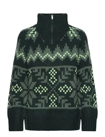 Amelia Knit Sport Women Sport Clothing Sport Sweat-shirts & Hoodies Sport Knitwear Khaki Green Kari Traa