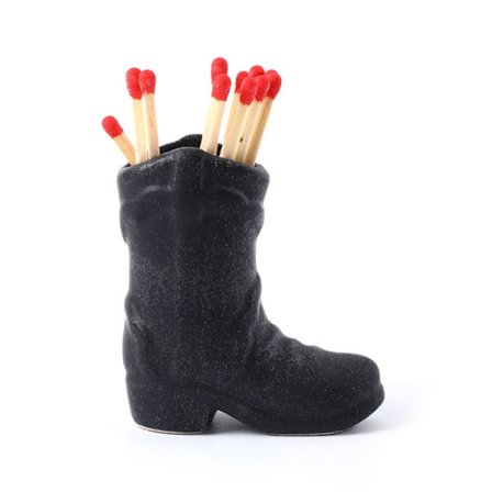 Cowboy Boot Matchholder BLACK - spot-myynti