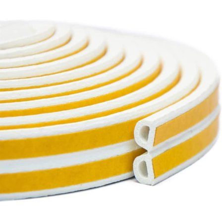 Vejrbestandig tape, døre vinduer træk udelukker selvklæbende anti-kollision gummi D-type skumforseglingstape, gummi til dørvindue