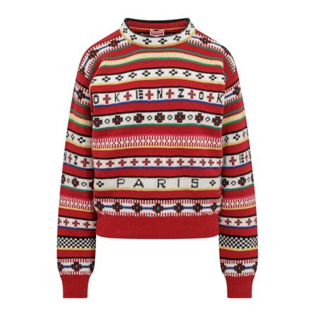 Kenzo Round-neck Strik Rød, Dame Striktrøjer