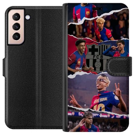 Kompatibelt Plånboksfodral till Samsung Samsung Galaxy S21 Yamal Fotboll Spelare Barcelona