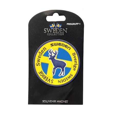 Magnet Souvenir Flagg Sverige Hjort