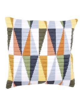 Broderikit Kudde Långstygn Färger - Vervaco