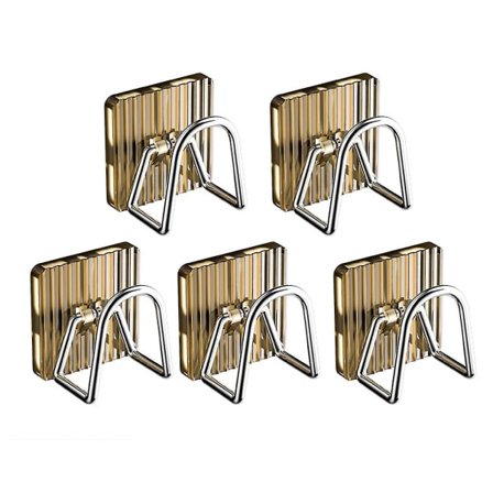 1:a/5 stk. Afløbshylde Hænger Punch Fri U-formet Design Stærk Bæreevne Svampeholder Viskestykke Tørrestativ Køkkenredskaber 5 stk. Guld