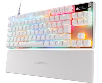 SteelSeries Apex Pro TKL Gen 3 White ND - Grymt snabbt gamingtangentbord med justerbara switchar
