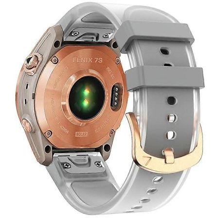 Kompatibel med Garmin Fenix 7S QuickFit 20mm Gjennomsiktig Design Klokkerem Justerbar Silikonrem