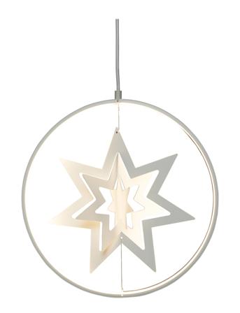 Hanging Metal Decoration Home Lighting Christmas Lighting Christmas Starlights Hvid Konstsmide