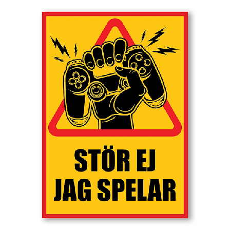 Spiller Ikke Forstyrr / Varselskilt - Skilt MultiColor A3 (420x297 mm)