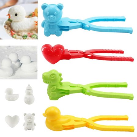 Snesboldklemme Sæt med 4 Snesboldmaskiner med Håndtag til Snesboldkampe