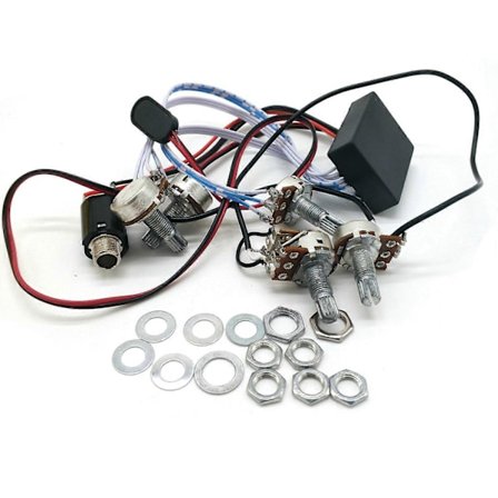 PB Bass 3-delt Ledningsnet Forudtrådet Kit til Precision Bass Guitar 50K Potentiometre Switch Guitar Pick