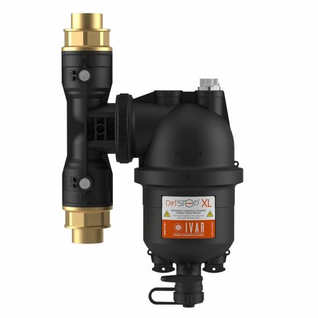 Defangatore magnetico Ivar Dirtstop XL PF per caldaia a condensazione e pompa di calore