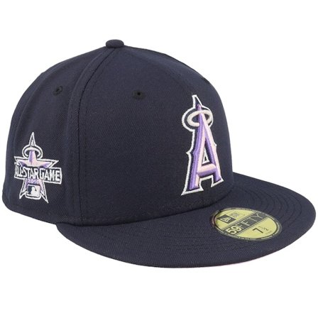 New Era - MLB Ble fitted Czapka Z Daszkiem - Los Angeles Angels Asteroid 59FIFTY Navy/Pink Fitted @ Hatstore