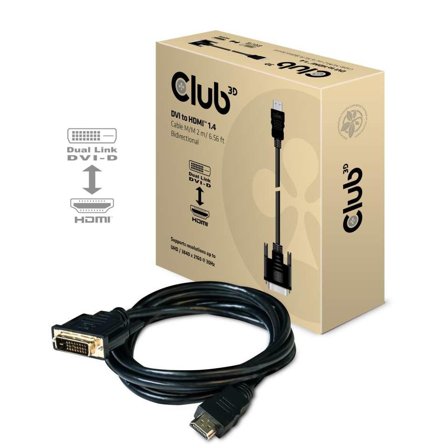 Club 3D CAC-1210 - adapterkabel - HDMI / DVI - 2 m