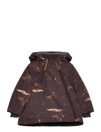 Polyester Baby Jacket - Aop Brown Mikk-line