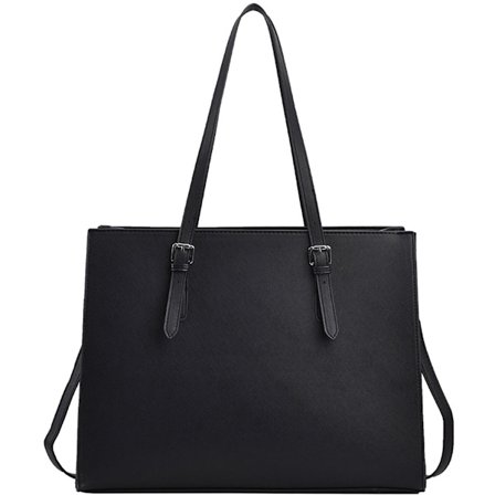 Håndtaske Dame Shopper Stor Sort Stor Laptop Taske Elegant Læder Skuldertaske til Kontor, Arbejde og Skole