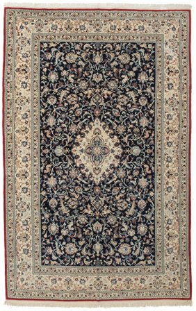 Hand Knotted Persian Nain Tuteshk Rug 166X244 Brown/Black