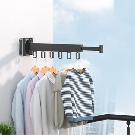 Sammenleggbar Kleshenger Sammenleggbar Klesstang SORT 1 STANG