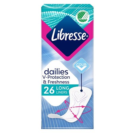 Libresse Trusseindlæg Long 26 stk, Medicin & Pleje, Bind & Indlæg, Trusseindlæg