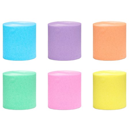 Crepepapir Pastel Farvemix 6-pak