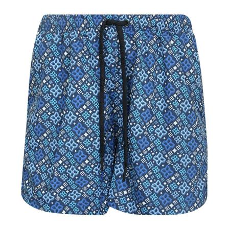Tagliatore, Pattern-print swim shorts Niebieski, Mężczyzna, Rozmiar: S