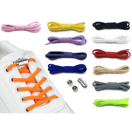 Reverse buckle Lazy Shoelaces 4-pack