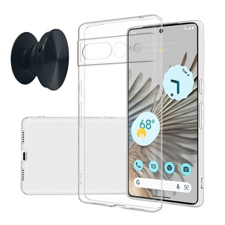 Google Pixel 7 Pro Skal & Fingerhållare - Skydd och Komfort - Svart