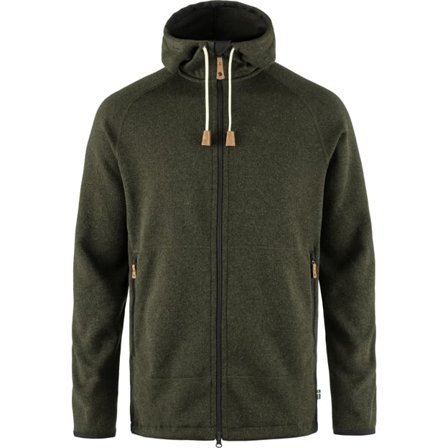 Fjällräven Men's Övik Fleece Hoodie in Deep Forest | Size: XS, G-1000/Polyester