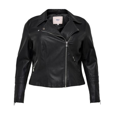 Only Carmakoma, Leather Jackets Zwart, Dames, Maat:XL
