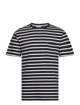Akkikki S/S Stripe Tee - Gots Anerkjendt Navy