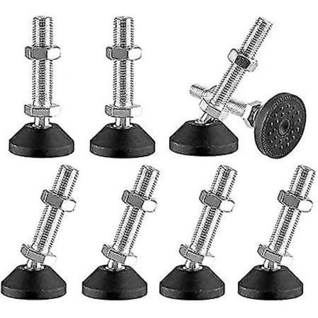 8 X M8 X 40 mm Nivelleringsføtter, M8 Nivelleringsskruer for Møbelben, Kan Holde 400 kg, Justerbare Føtter, Nivelleringsskruer, Maksimal Tilt 15 (8 