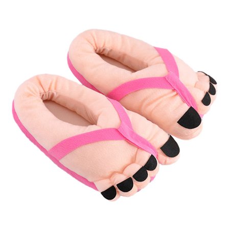 Funny Foot Plush Novelty Tofflor För Kvinnor Män Tjocka Andningsbara Värmande Skor För dagligt bruk