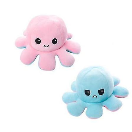 Vendbar Flip Octopus Plys Dukke A pink