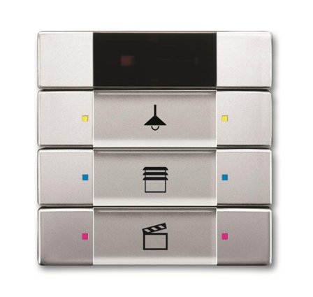 ABB Impressivo 6135-0-0162 Painike 6 ohjauspistettä Ruostumaton teräs, Kytkimet & pistorasiat