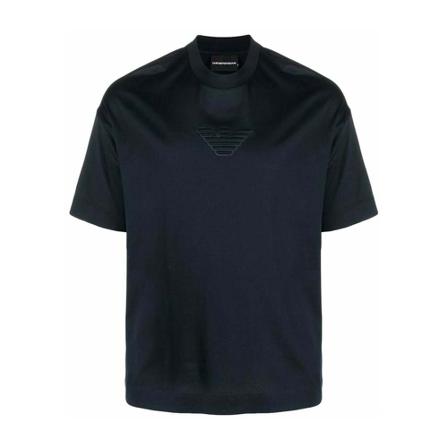 Emporio Armani T-Shirts , Blauw , Heren , Maat: 2XL