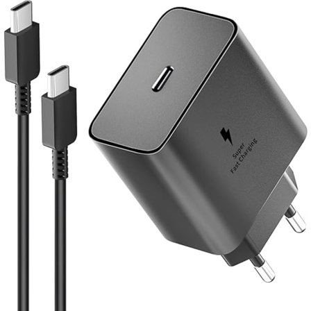 45W USB C Laddare - Supersnabb Laddning för Samsung Galaxy S24/S23/S22 & A-serien - Inkluderar 2m USB C-kabel