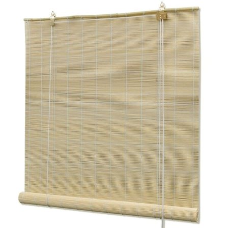 vidaXL Rullgardin naturlig bambu 120 x 160 cm