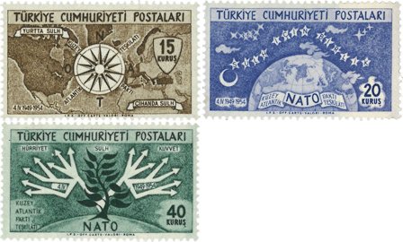 Tyrkiet 1954 - MICHEL 1388-1390 - Postfrisk