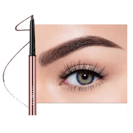 Dubbeländad ögonbrynspenna Naturlig Långvarig Vattentät Svettsäker Lättfärgad Ögonbrynspenna Kompatibel med Nybörjare