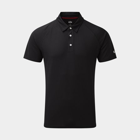 T-shirt anti-UV / Polo nautique manches courtes Gill UV Tec Polo Black, homme, Large