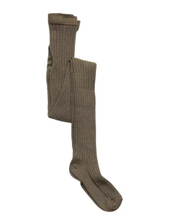 Cotton Rib Tights Socks & Tights Tights Grön Mp Denmark