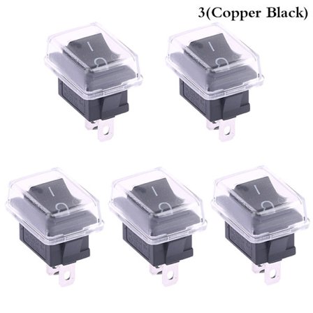 5 Styck Tryckknapp Mini Switch 2Pin On/Off Vippbrytare med wat