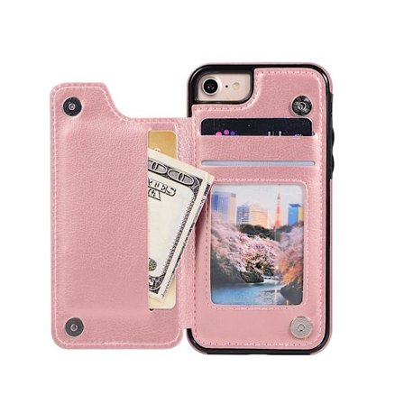 iPhone SE 2020 - NKOBEE Läderskal med Plånbok/Kortfack