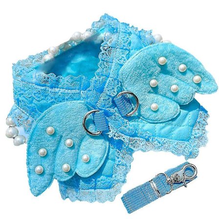 Hunde sele for mellomstore hunder S Hunn Mann Jente Gutt Rosa Nydelig Personlig Kjole Båndsett Huahua Valp(S,Blå)