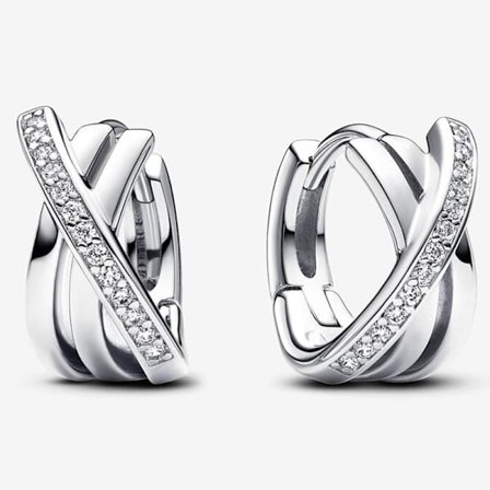 Pandora Sterling Hopea Vannekorvakorut Brilliant Embrace Cross 293150C01, Sisältää Alkuperäisen Rasian