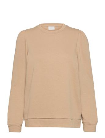 Virustie L/S Sweat Top Sweat-shirt Genser Beige Vila