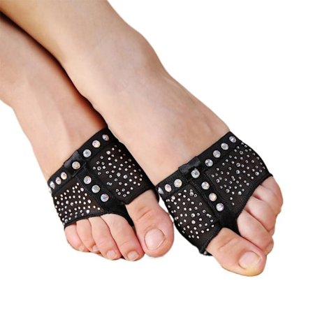 1 Par Ballet Dance Sokker Mavedans Tåpude LBLACK SORT